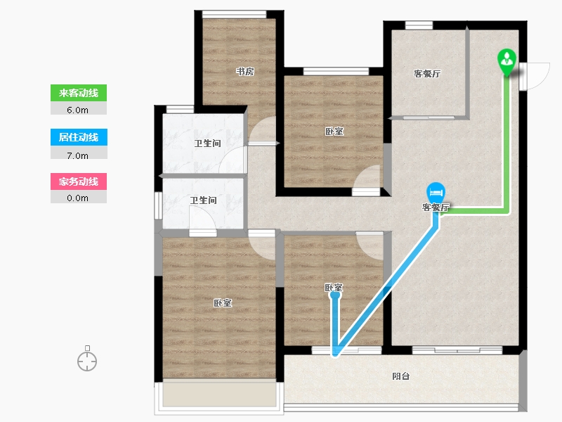 江苏省-苏州市-建发尚虞院-102.00-户型库-动静线