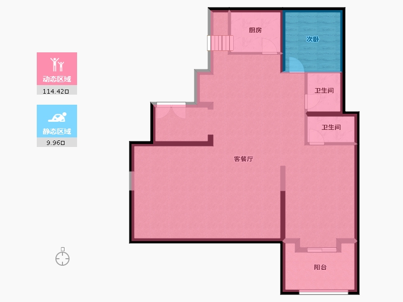 陕西省-西安市-融创西安宸院-113.45-户型库-动静分区