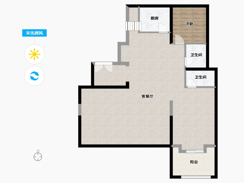 陕西省-西安市-融创西安宸院-113.45-户型库-采光通风