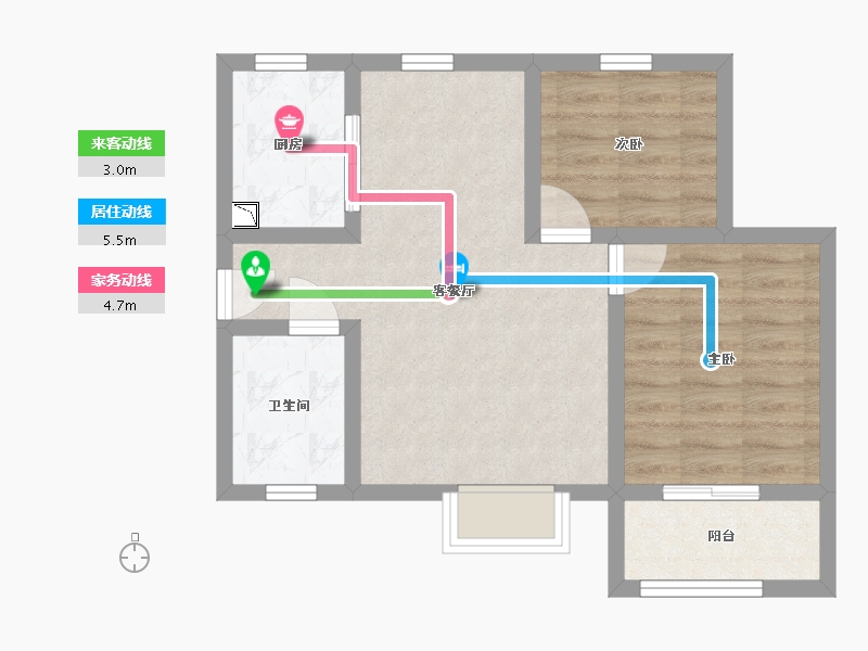 陕西省-西安市-望贤城启-55.70-户型库-动静线