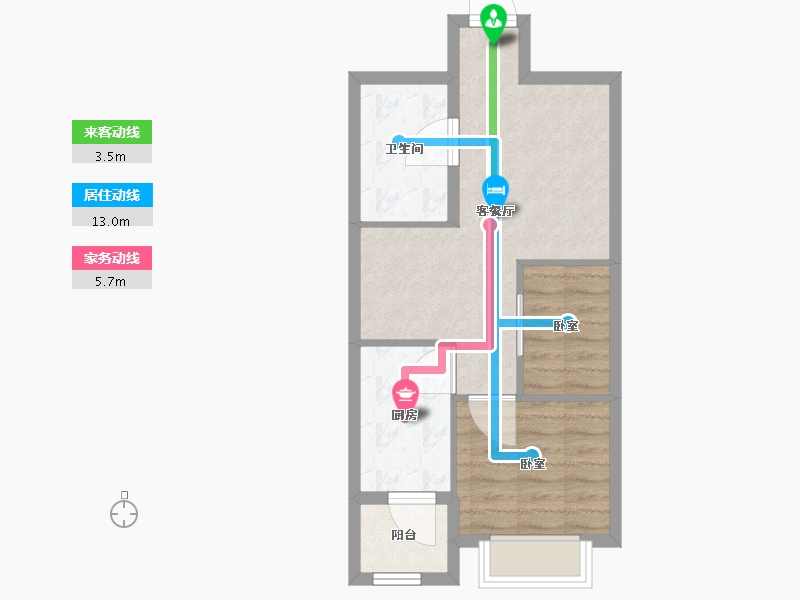 辽宁省-大连市-海创柒贤贡院-49.01-户型库-动静线