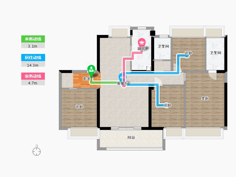 江苏省-盐城市-碧桂园珑悦-114.28-户型库-动静线