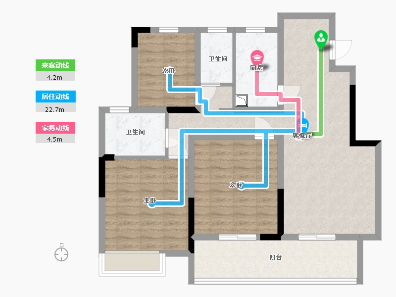 江苏省-盐城市-港龙华侨新城-92.99-户型库-动静线