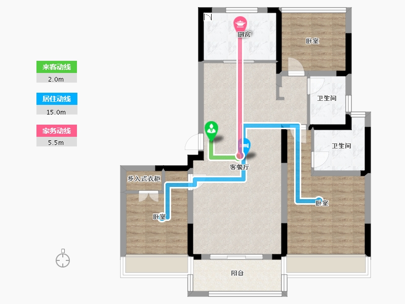 江苏省-苏州市-越秀江南悦府-93.98-户型库-动静线