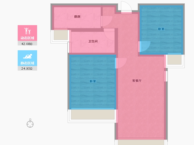 甘肃省-兰州市-保利领秀山-58.95-户型库-动静分区