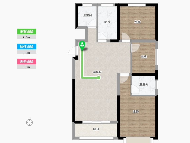 陕西省-榆林市-多丰•水岸绿洲-79.52-户型库-动静线