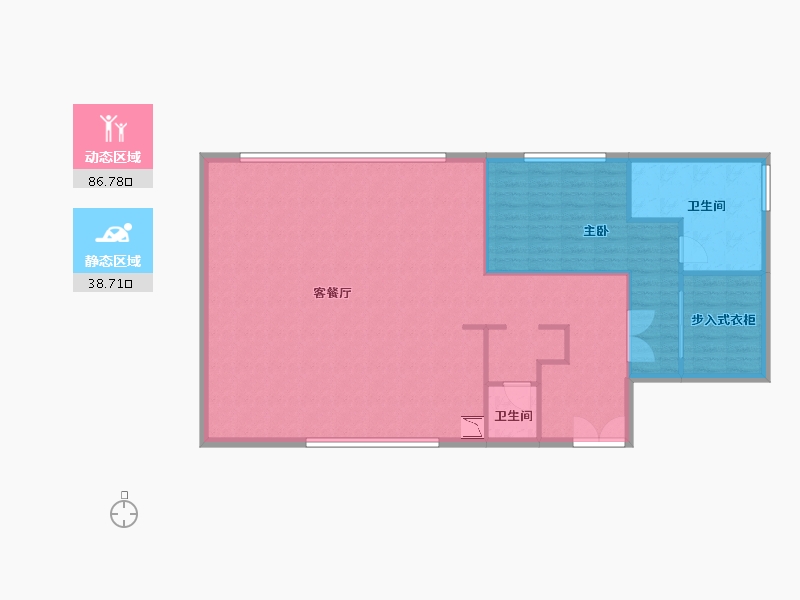 陕西省-榆林市-中国铁建西派中心-116.58-户型库-动静分区