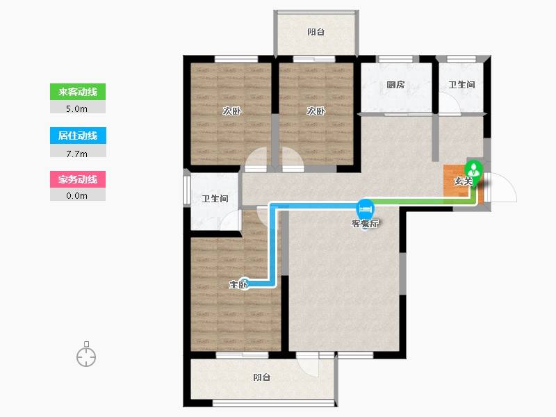 陕西省-宝鸡市-金色米兰-97.01-户型库-动静线