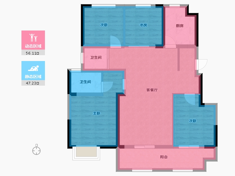 江苏省-盐城市-童翰苑-92.00-户型库-动静分区