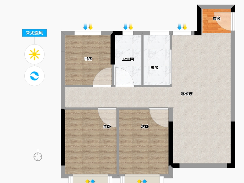 安徽省-宿州市-三巽国建风华-78.01-户型库-采光通风