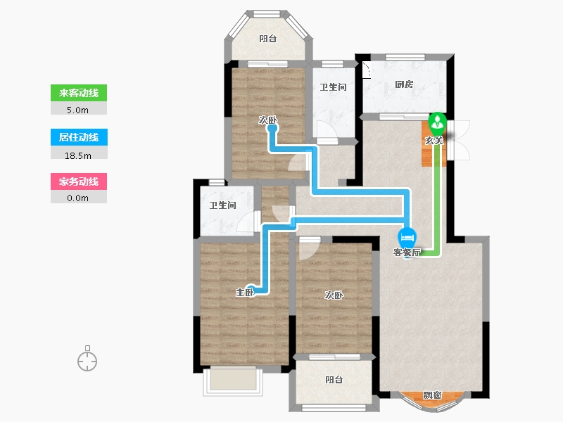 陕西省-宝鸡市-金色米兰-99.00-户型库-动静线