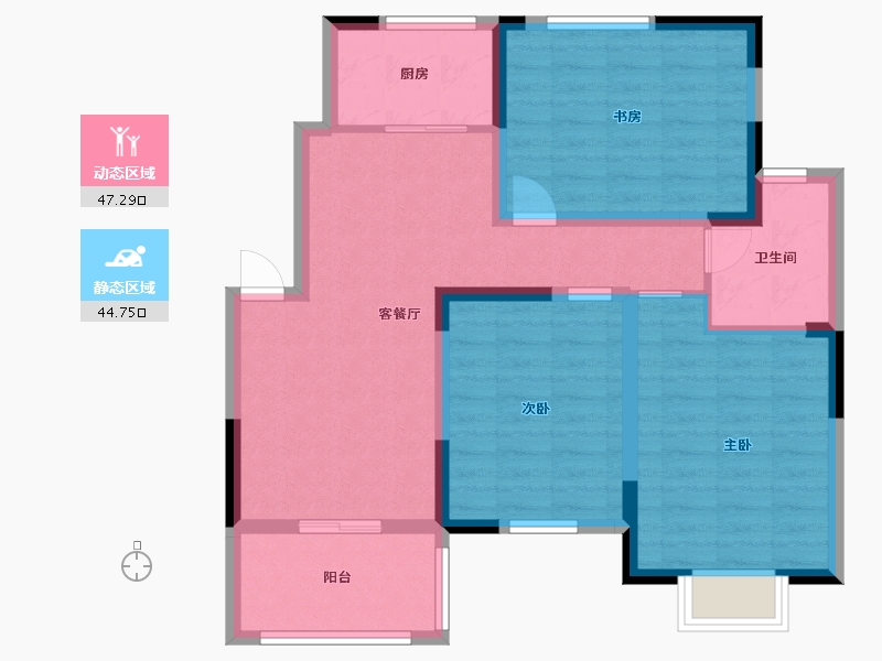 江苏省-盐城市-德惠尚书房锦苑-81.60-户型库-动静分区