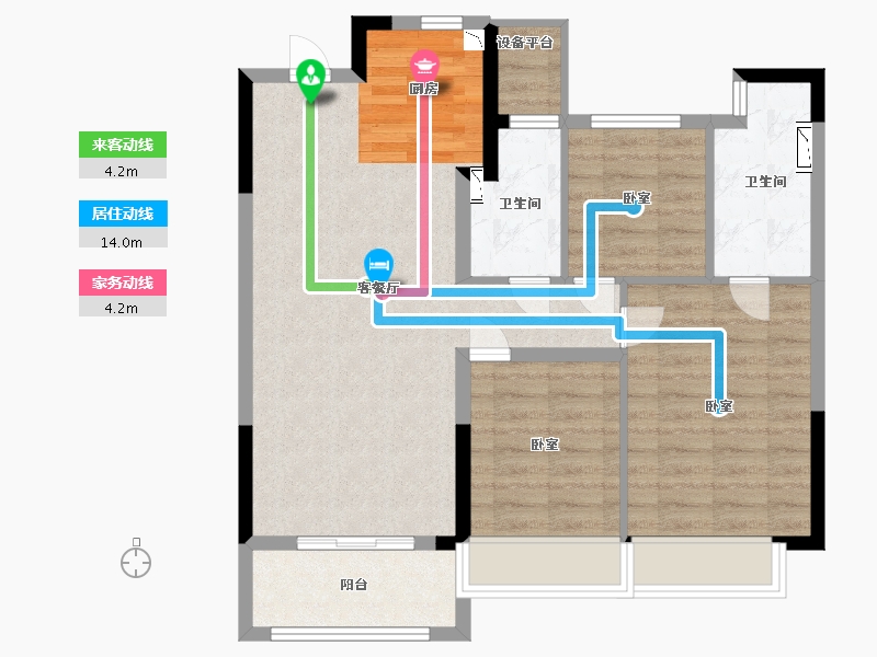 江苏省-苏州市-滨江东原·印江澜-80.00-户型库-动静线