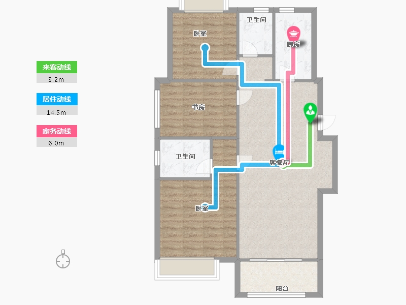 江西省-抚州市-鑫业润园-87.42-户型库-动静线