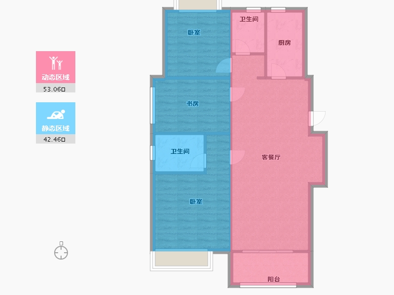 江西省-抚州市-鑫业润园-87.42-户型库-动静分区