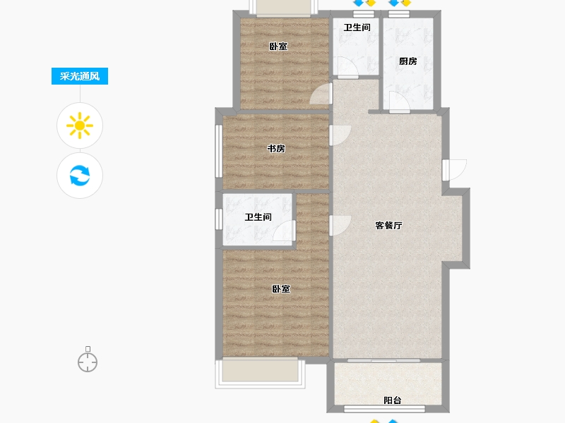 江西省-抚州市-鑫业润园-87.42-户型库-采光通风