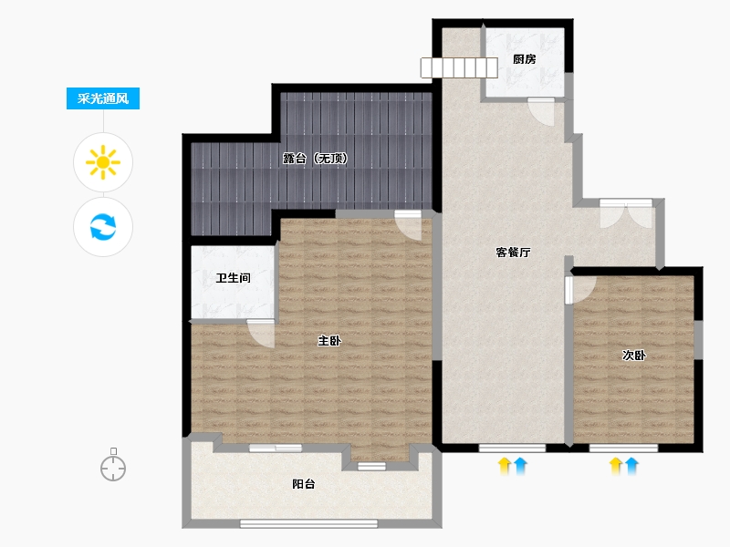 陕西省-西安市-融创西安宸院-140.33-户型库-采光通风