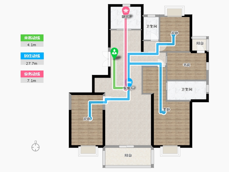 江苏省-盐城市-华府大公馆-139.99-户型库-动静线