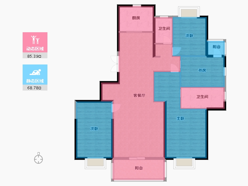 江苏省-盐城市-华府大公馆-139.99-户型库-动静分区