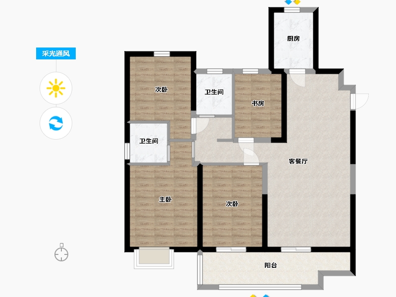 江苏省-盐城市-港龙华侨新城-108.01-户型库-采光通风