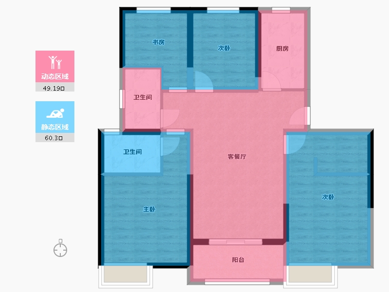 江苏省-盐城市-锦尚花城-97.27-户型库-动静分区