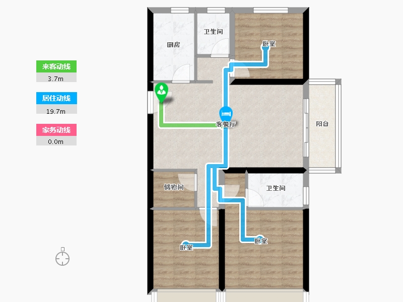 江苏省-南通市-碧桂园御湖半岛-81.34-户型库-动静线