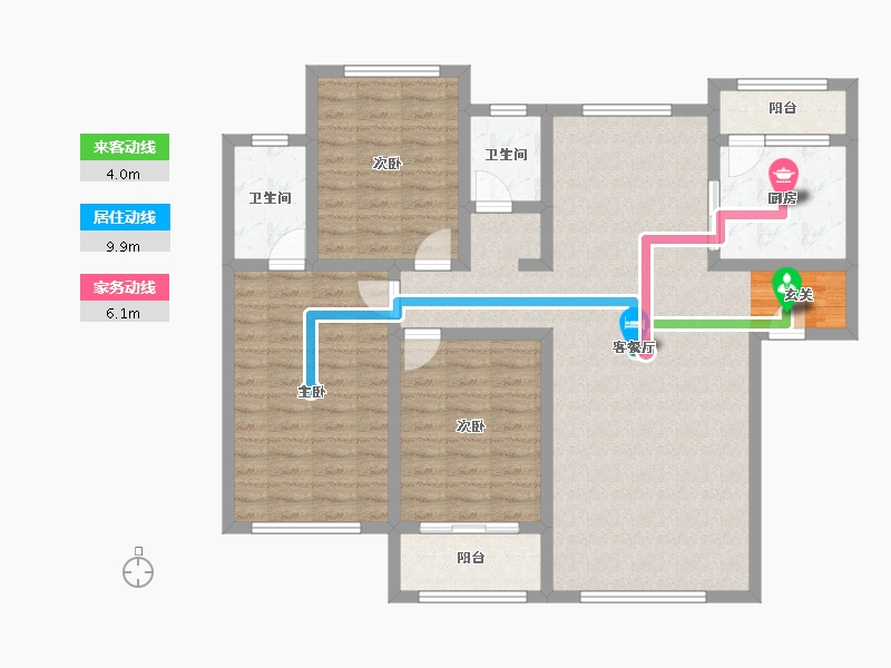 陕西省-宝鸡市-轩苑姜源华府-114.35-户型库-动静线