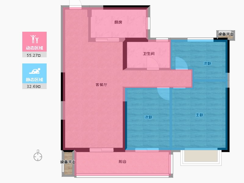 江苏省-盐城市-恒大翡翠华庭-80.00-户型库-动静分区