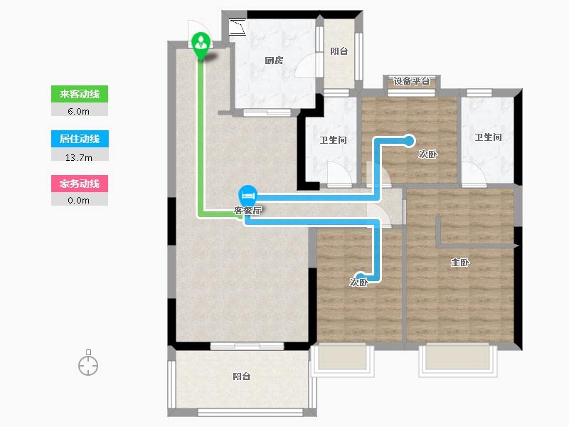 江苏省-盐城市-恒大翡翠华庭-94.71-户型库-动静线