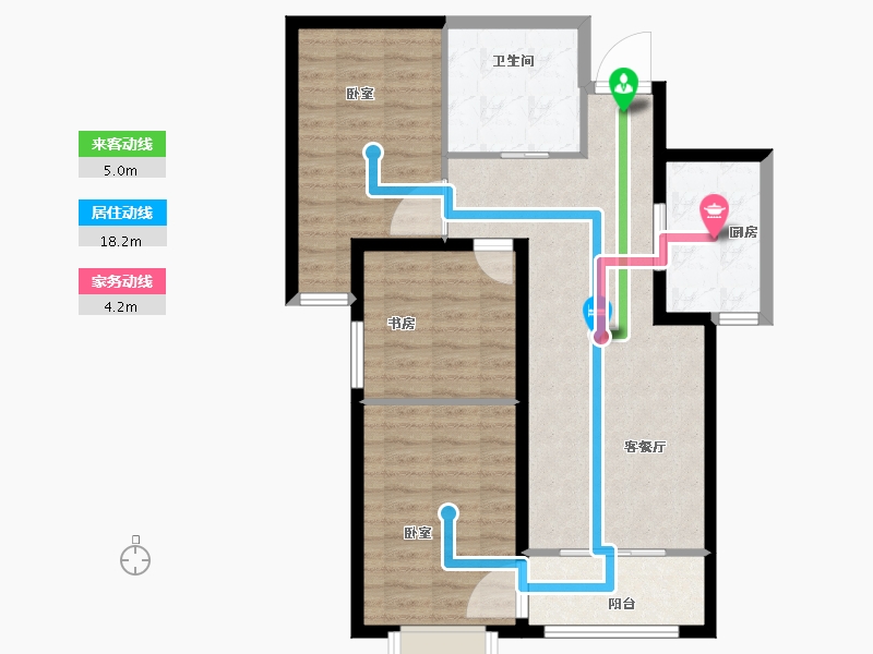 甘肃省-天水市-福田天水中心-84.12-户型库-动静线