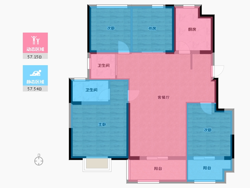 江苏省-盐城市-童翰苑-103.19-户型库-动静分区