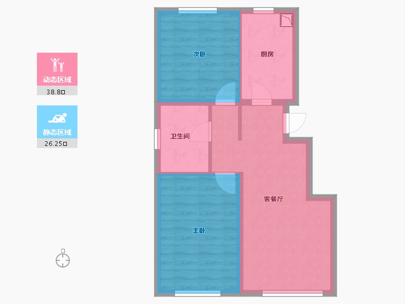 北京-北京市-京投发展岚山-57.79-户型库-动静分区