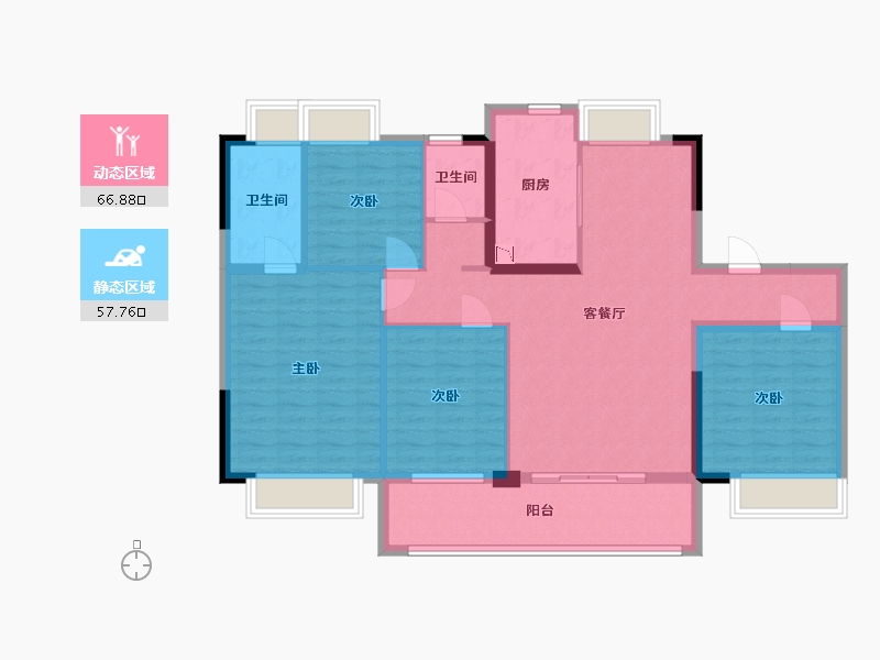 江苏省-盐城市-建湖碧桂园-112.01-户型库-动静分区