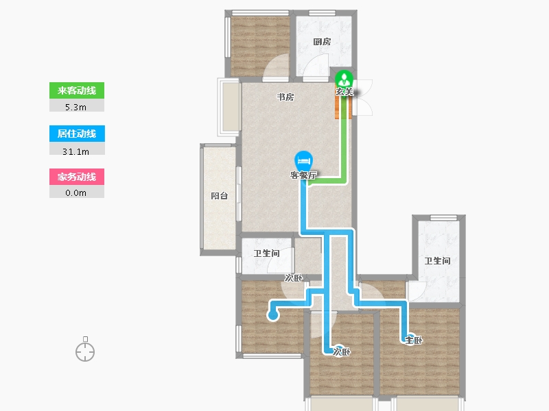 江苏省-南京市-世茂城品-114.00-户型库-动静线