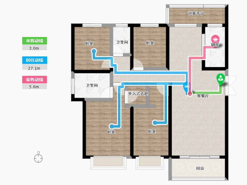 甘肃省-天水市-秦都·铂金峰范-117.95-户型库-动静线