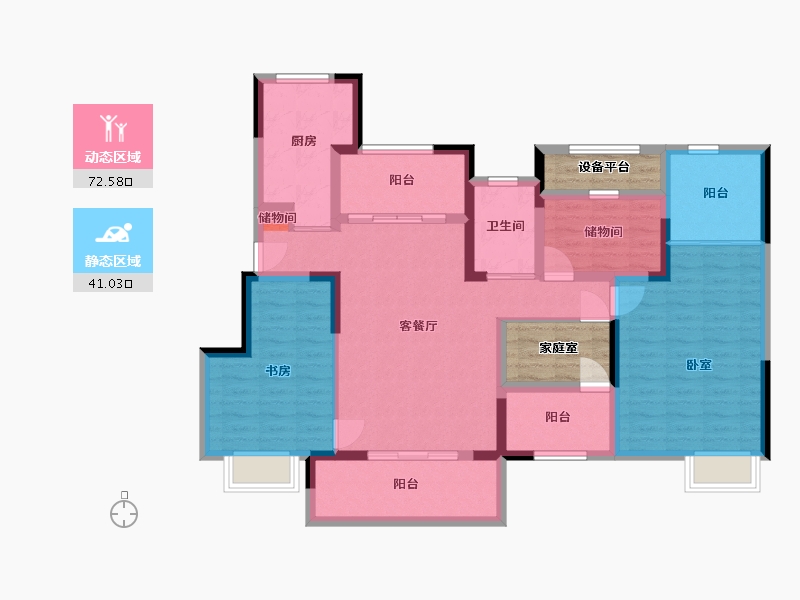 江苏省-苏州市-尚林华庭-108.00-户型库-动静分区