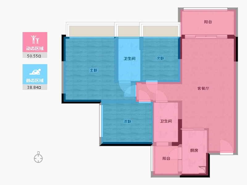 云南省-保山市-景业高黎贡小镇-78.96-户型库-动静分区