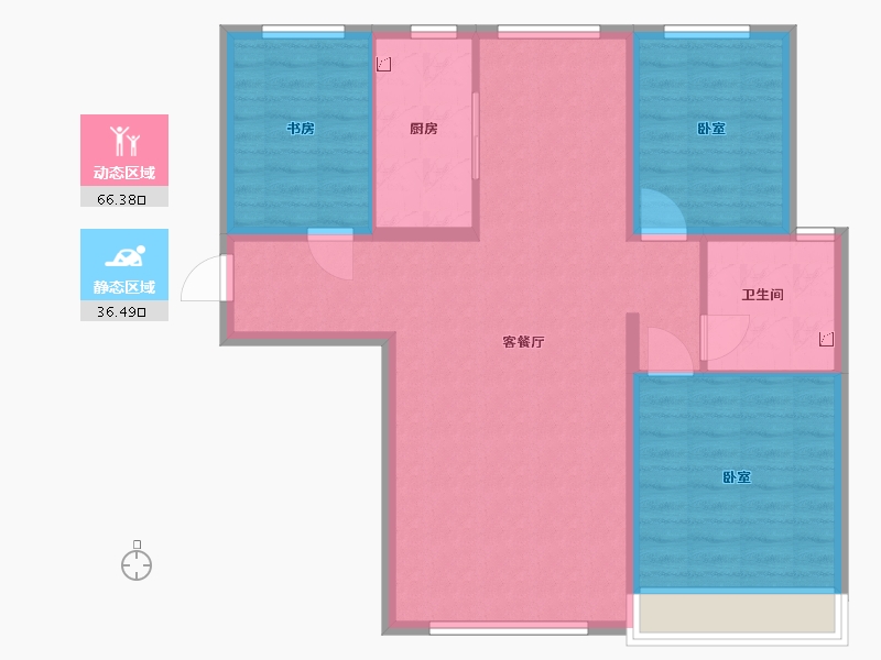 甘肃省-兰州市-保利领秀山-93.00-户型库-动静分区