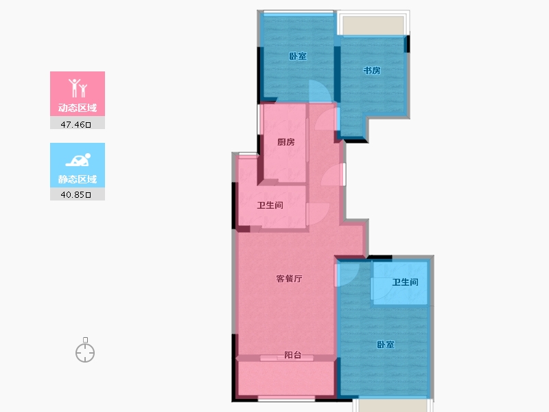 江苏省-苏州市-越秀江南悦府-77.98-户型库-动静分区