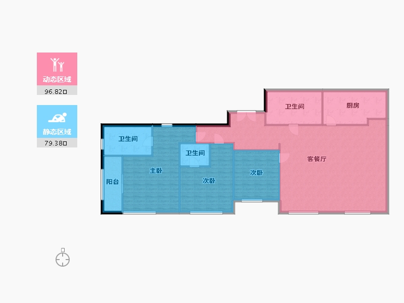 陕西省-西安市-华侨城天鹅堡五期-163.61-户型库-动静分区