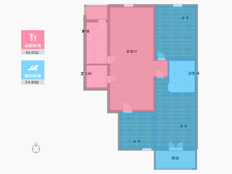 山西省-太原市-半山中庭-93.14-户型库-动静分区