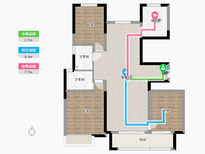 甘肃省-兰州市-瑞辰金悦府-97.43-户型库-动静线