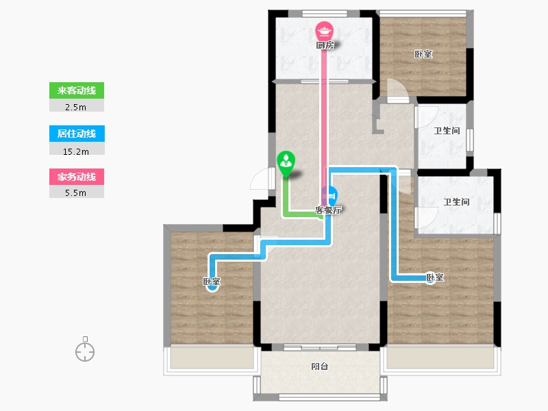 江苏省-苏州市-越秀江南悦府-95.98-户型库-动静线