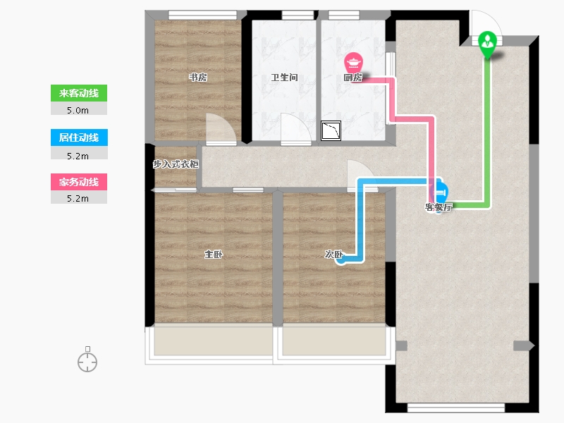 黑龙江省-哈尔滨市-华润置地·熙云府-76.83-户型库-动静线