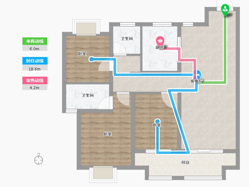 安徽省-宿州市-徐州吾悦广场-91.99-户型库-动静线