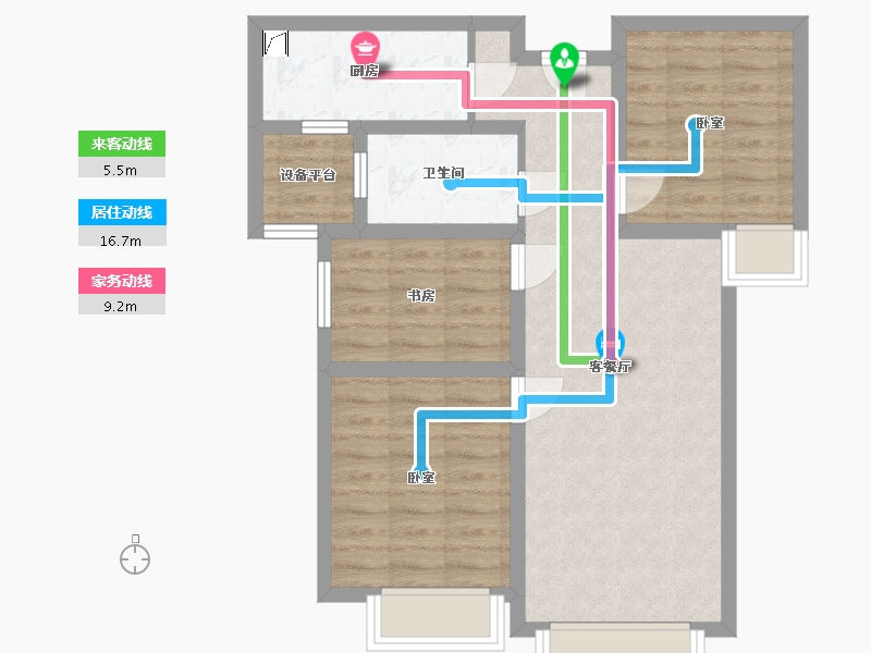 甘肃省-兰州市-保利领秀山-69.18-户型库-动静线