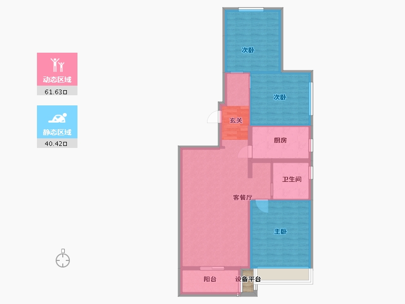 黑龙江省-哈尔滨市-融创建荣·松江宸院-92.81-户型库-动静分区