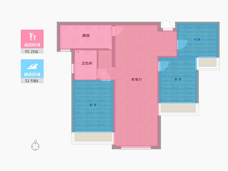 甘肃省-兰州市-保利领秀山-78.65-户型库-动静分区