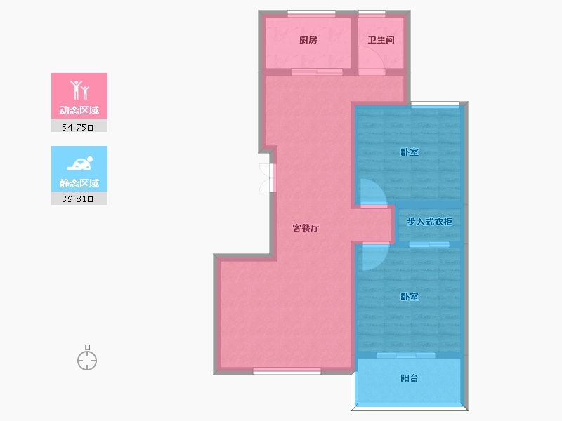 陕西省-宝鸡市-鸿福佳园-84.39-户型库-动静分区