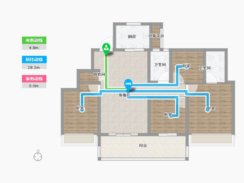 江苏省-苏州市-仁恒河滨花园-114.00-户型库-动静线